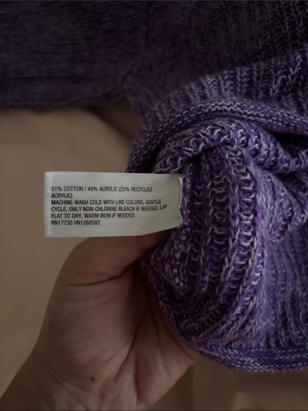 Wild Fable Purple Marled Knit Sweater - Picture 4 of 5